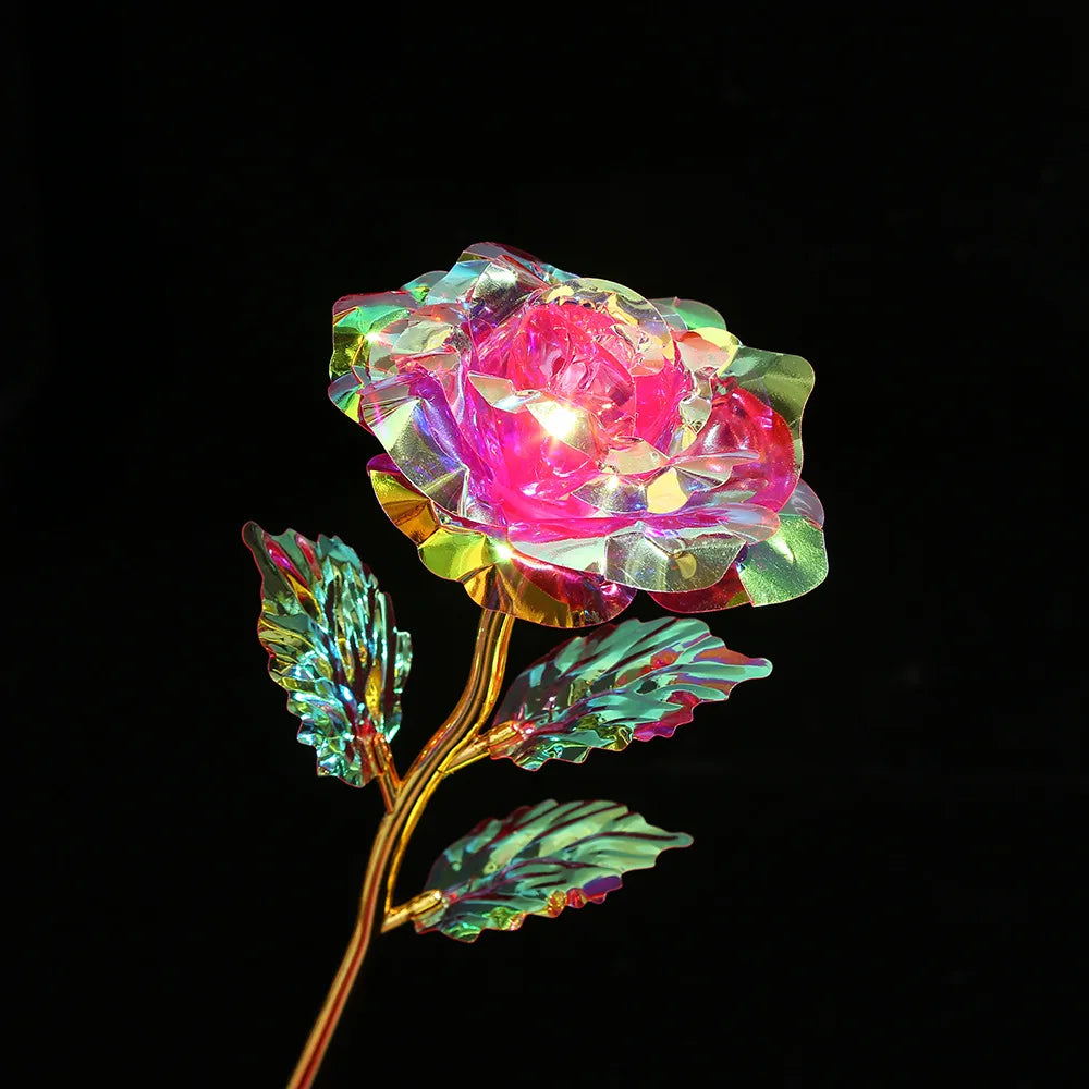 24K Gold Foil Rose Flower Galaxy Rose Artificial Rose Gift for Women Valentine's Day Mother'S Day Anniversary Birthday Decor2026