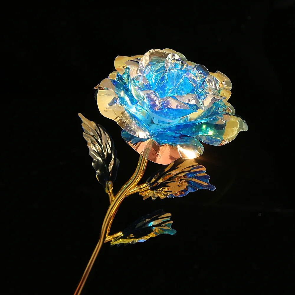 24K Gold Foil Rose Flower Galaxy Rose Artificial Rose Gift for Women Valentine's Day Mother'S Day Anniversary Birthday Decor2026