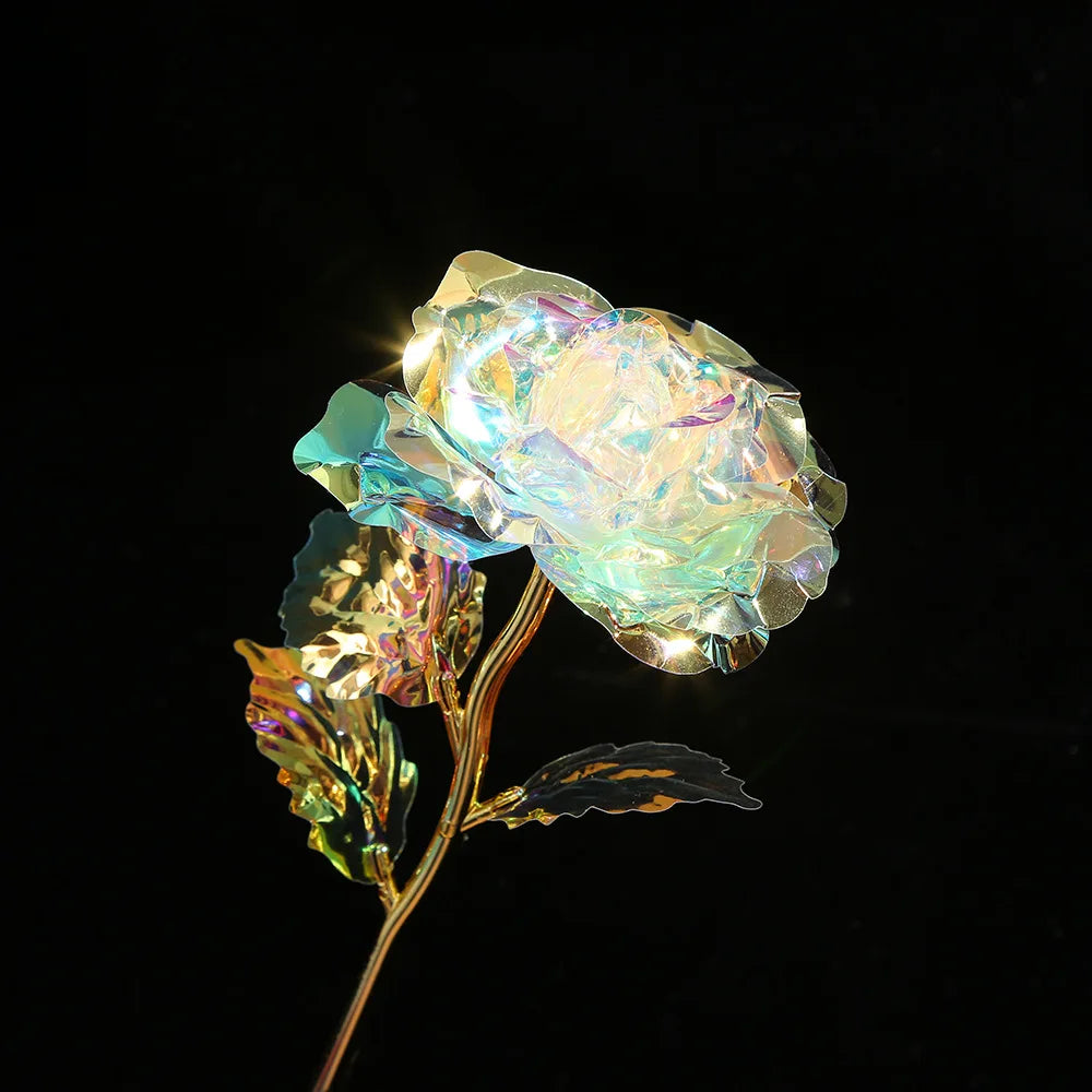 24K Gold Foil Rose Flower Galaxy Rose Artificial Rose Gift for Women Valentine's Day Mother'S Day Anniversary Birthday Decor2026