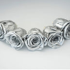 A Grade Preserved Gold Silver Plated Rose Eternal Rose Head Imortal Rose Wedding Home Office Decor Florist Flower DIY Material