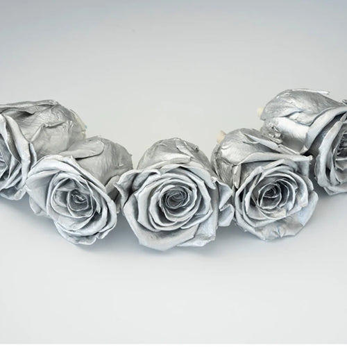 A Grade Preserved Gold Silver Plated Rose Eternal Rose Head Imortal Rose Wedding Home Office Decor Florist Flower DIY Material