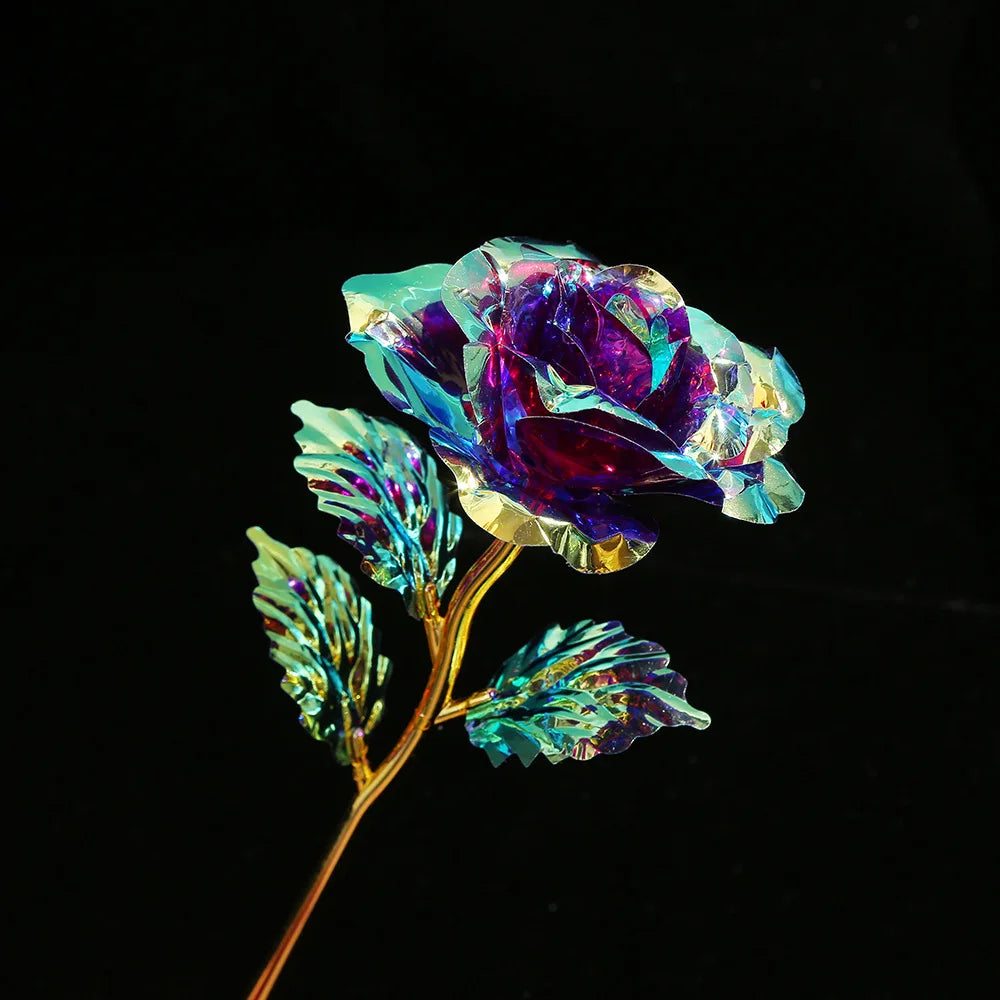 24K Gold Foil Rose Flower Galaxy Rose Artificial Rose Gift for Women Valentine's Day Mother'S Day Anniversary Birthday Decor2026