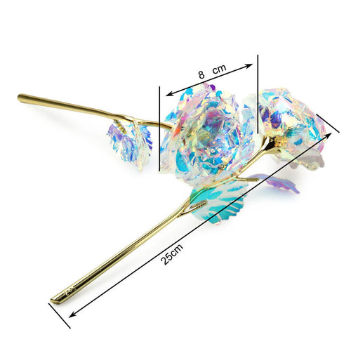 24K Gold Foil Rose Flower Galaxy Rose Artificial Rose Gift for Women Valentine's Day Mother'S Day Anniversary Birthday Decor2026