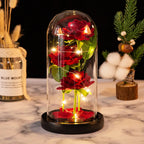 LED Galaxy Three Rose Artificial Flowers Wedding Decor Creative Valentine's Mother's Day Gift Dome Rose Valentines Ornament