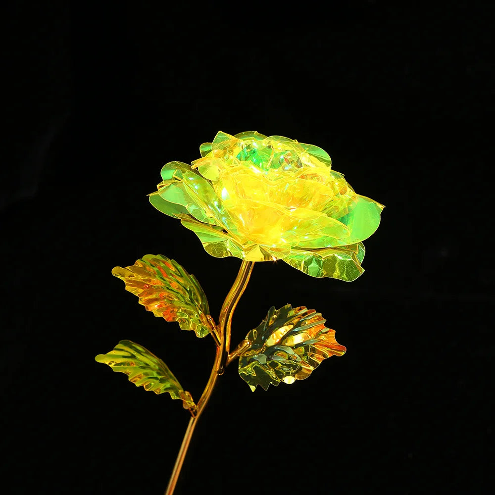 24K Gold Foil Rose Flower Galaxy Rose Artificial Rose Gift for Women Valentine's Day Mother'S Day Anniversary Birthday Decor2026